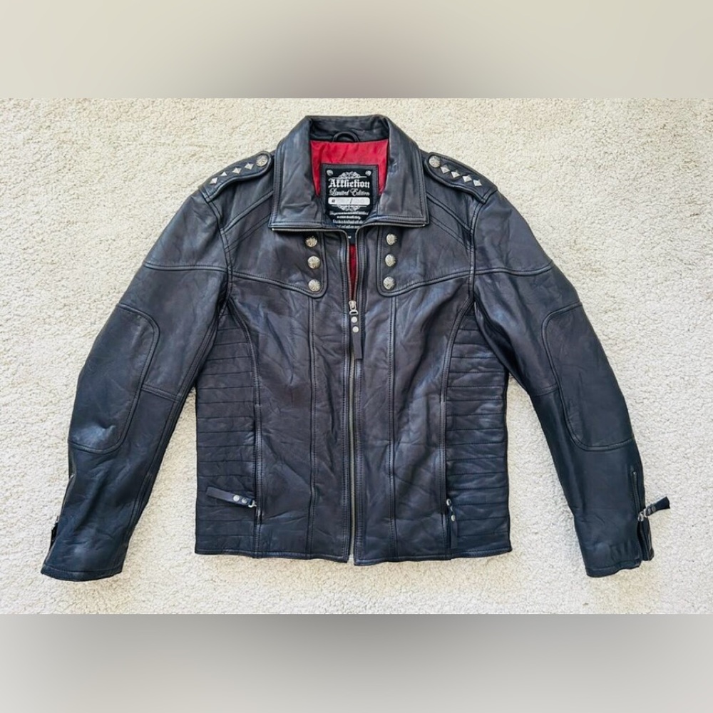 SOLD 💥Affliction Mens Limited Edition Black Label Premium Leather Jacket